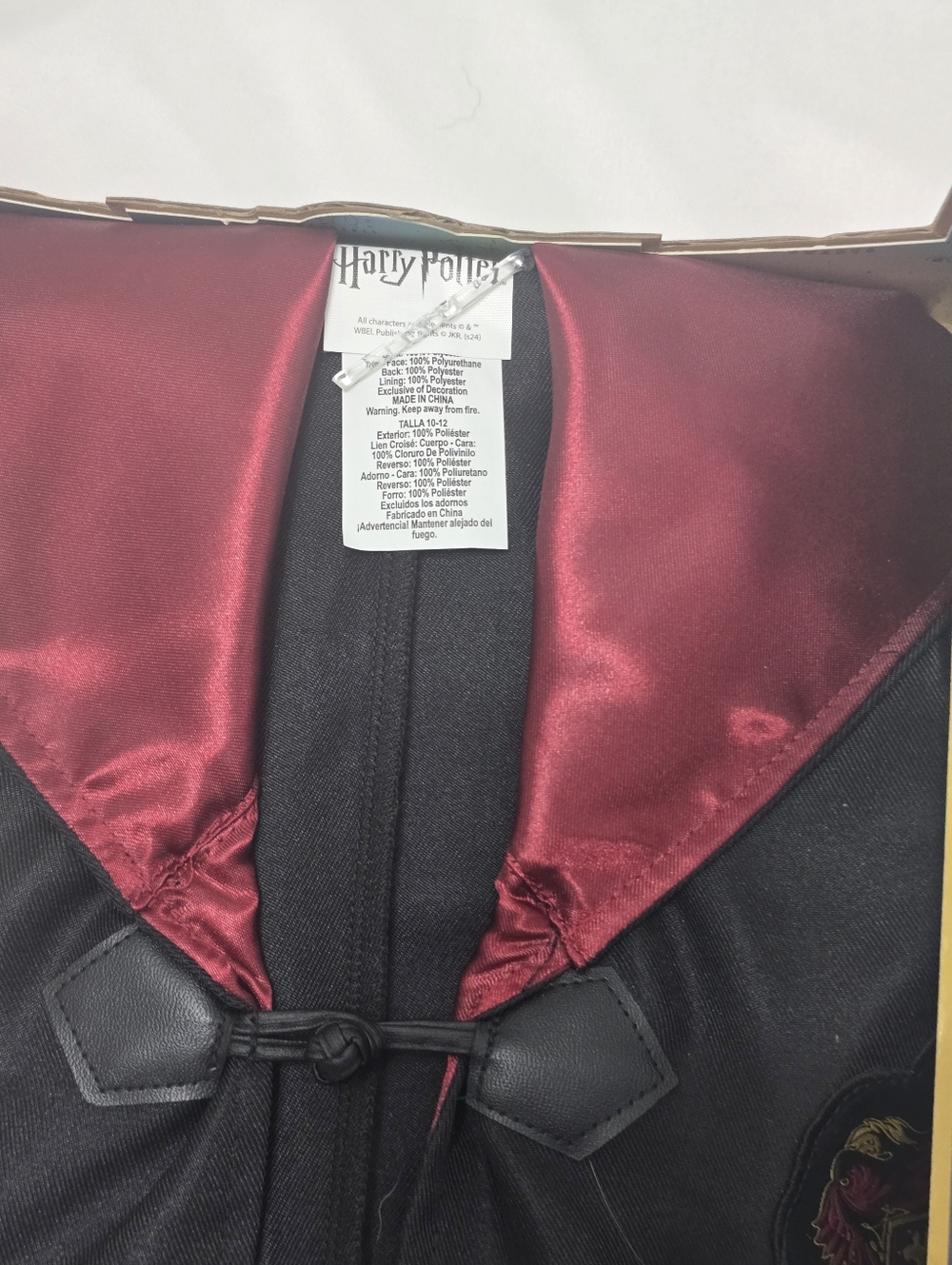 Harry Potter Gryffindor Robe Kids 10/12 Jakks Costume NEW - Picture 2 of 5